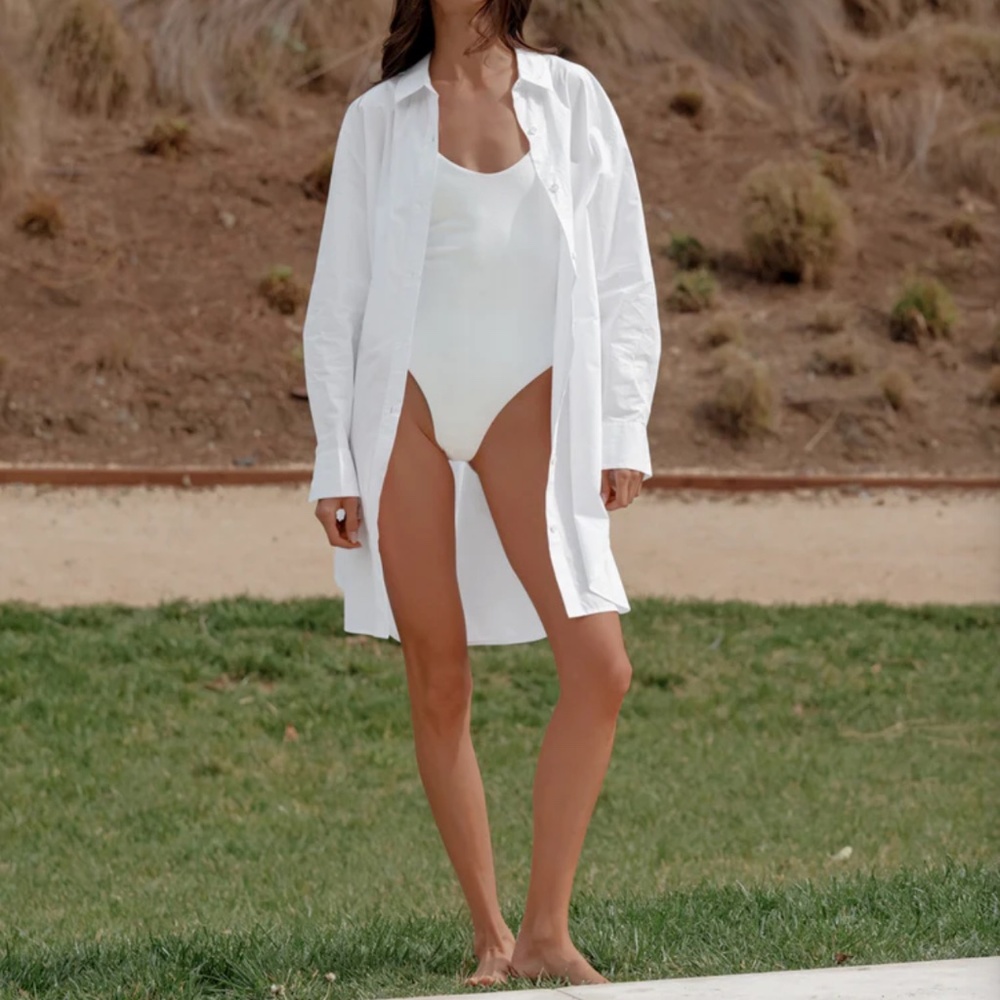 Jenni Kayne Poplin Beach Shirt made of 100% cotton - Picture 2 of 3